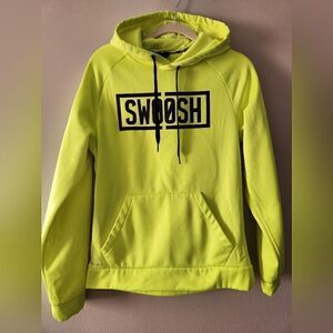 NIKE SPORTSWEAR NECK PULOVER GREEN BLACK HOODED size S